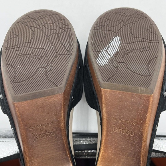 Jambu Sandals Suede Sheila Block High Heel Shoe - Picture 10 of 12